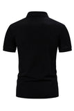 Wit gebreid katoenen korte mouwen Slim fit poloshirt voor heren