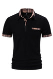 Wit katoenen poloshirt met korte mouwen casual voor heren