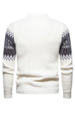 Zwarte Colorblock Ronde Hals Slim Fit Heren Sweater Top