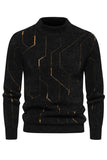 Kaki Slim Fit Pullover Gebreide Trui Voor Heren