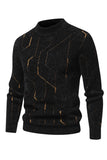 Kaki Slim Fit Pullover Gebreide Trui Voor Heren