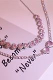 Roze Sparkly Heart Rhinestones ketting