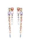 Champagne Crystal Kleurrijke Kwastje Stud Alloy Earring