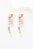 Champagne Crystal Kleurrijke Kwastje Stud Alloy Earring