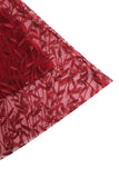 Abrikoos pailletten blad geborduurd mesh overlay elegante vintage jurk