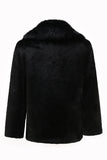 Zwarte heren faux fur lange mouwen winter bovenkleding