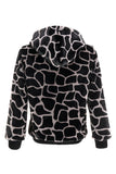 Leopard Faux Fur Zip-Up Hoodie Heren Jas