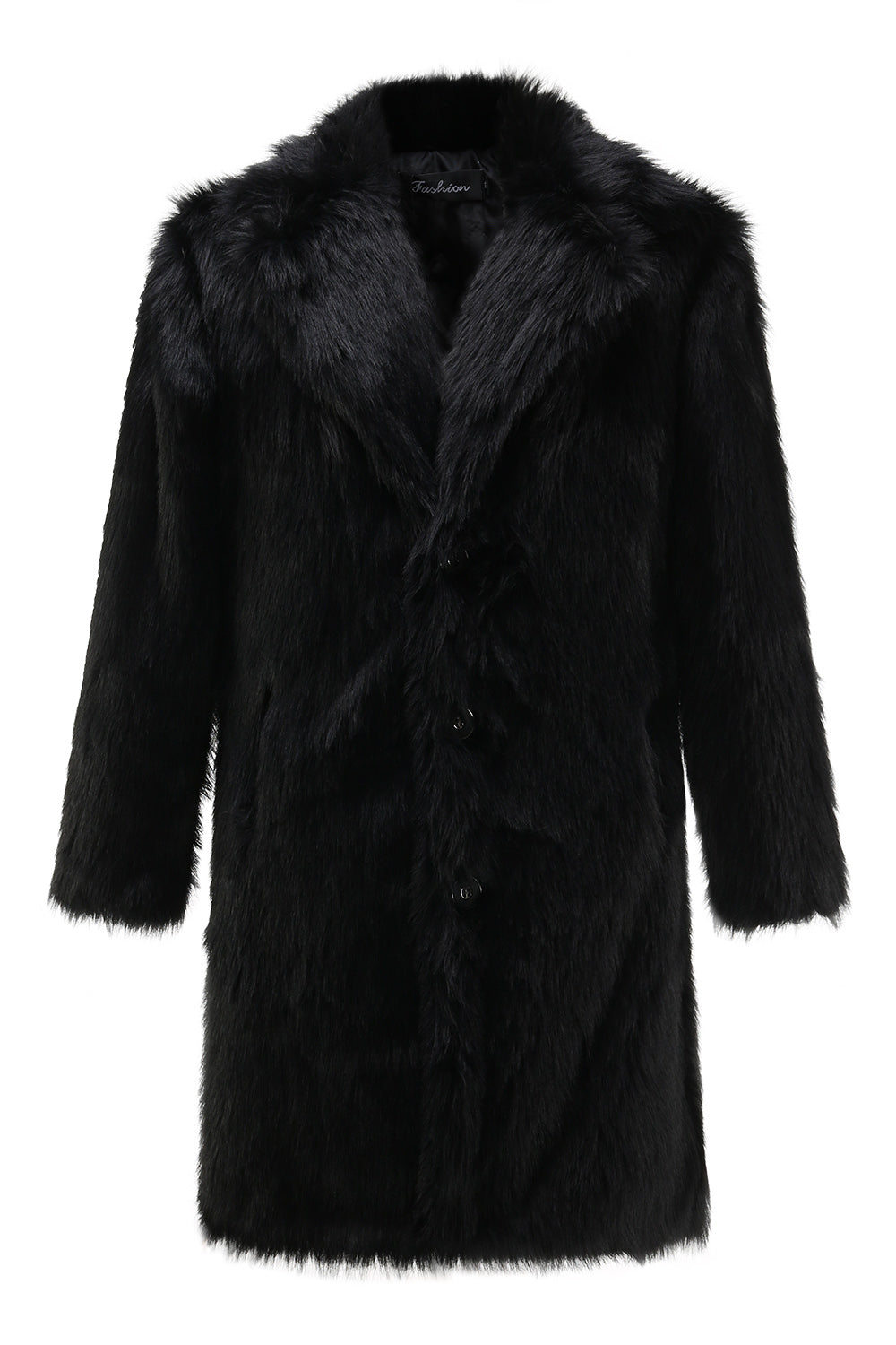 TDEOK Bontjas Heren lange winterjas warme pluche graffijaszijde, donkergrijs, XL TDEOK Bontjas Heren lange winterjas warme pluche graffijaszijde, donkergrijs, XL