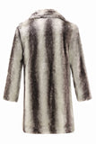 Coffee Heren Winter Faux Fur Jas Halflang Single-breasted