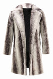 Coffee Heren Winter Faux Fur Jas Halflang Single-breasted