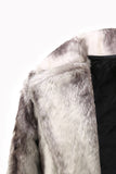 Coffee Heren Winter Faux Fur Jas Halflang Single-breasted