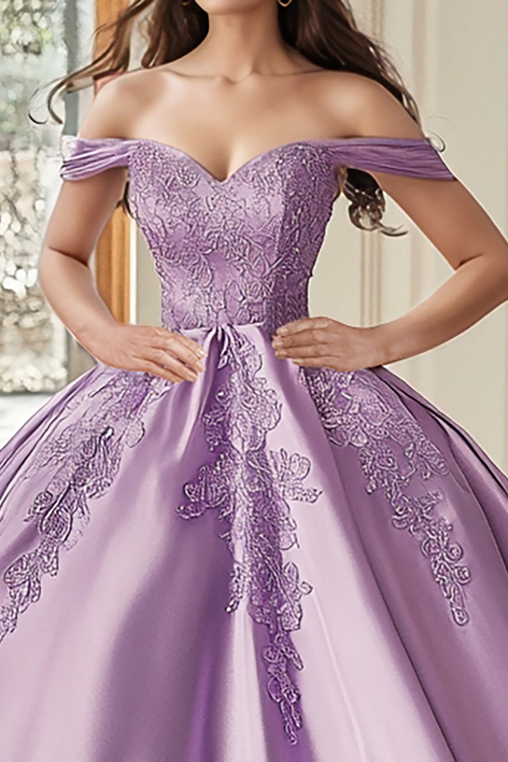 Galajurk Strapless Sweetheart Paarse satijnen Quinceanera jurk