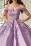 Galajurk Strapless Sweetheart Paarse satijnen Quinceanera jurk