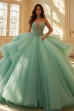 Mint Sweetheart Tule Lace Quinceanera Jurk