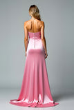 Roze schede Sweetheart Prom jurk met split