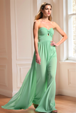 Mint A Line Sweetheart Chiffon Bruidsmeisje Jurk