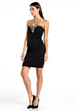 Strapless bodycon korte kleine zwarte jurk