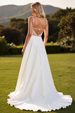 Ivoor Chiffon Lace A Line trouwjurk