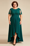 Pine High-Low Plus Size Moeder Van De Bruid Jurk