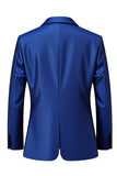 Heren Royal Blue Double Breasted 2-delige reverspakken met inkeping