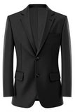 Zwarte Double Breasted Revers Revers Heren Blazer