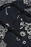Zwarte revers met bloemenprint voor heren