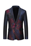 Donker marineblauw revers met één knoop en inkeping voor heren Prom blazer