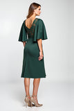 Pine Lace knielange moeder van de bruid jurk met halve mouwen
