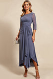 Twilight schede chiffon enkellengte moeder van de bruid jurk