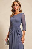 Twilight schede chiffon enkellengte moeder van de bruid jurk