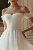 Ivoor Chiffon A Line Korte Afstuderen Jurk