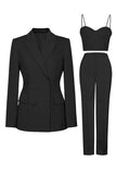 Purple Peak Revers 3-delige Double Breasted Dames Prom Suits