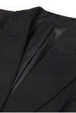 Zwarte piek revers single breasted dames blazer