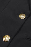 Zwarte piek revers single breasted dames blazer