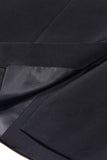 Sprankelende zwarte piek revers Single Breasted vrouwen Prom Blazer met steentjes