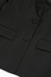 Witte piek revers single breasted vrouwen prom blazer met pailletten
