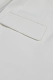 Witte piek revers single breasted vrouwen prom blazer met pailletten