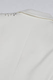 Witte piek revers single breasted vrouwen prom blazer met pailletten