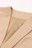 Witte Peak Revers Mouwloze Satijnen Dames Blazer