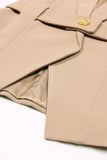 Witte Peak Revers Mouwloze Satijnen Dames Blazer