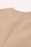 Witte Peak Revers Mouwloze Satijnen Dames Blazer