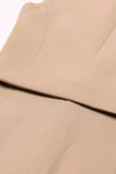 Witte Peak Revers Mouwloze Satijnen Dames Blazer