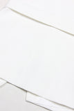 Witte Peak Revers Mouwloze Satijnen Dames Blazer