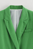 Groene 2-delige piekrevers Double breasted dames galapakken