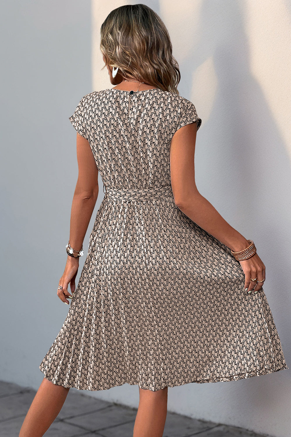 2024 - Summer Dress for Women Flared Sleeves Floral Print Casual Flowing Midi Dress Women Dress Suit Dark Blue S 2024 - Summer Dress for Women Flared Sleeves Floral Print Casual Flowing Midi Dress Women Dress Suit Dark Blue S