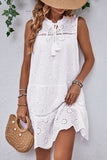 Witte A Line Korte Zomerjurk