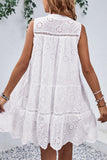 Witte A Line Korte Zomerjurk