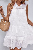 Witte A Line Korte Zomerjurk