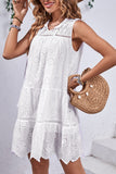 Witte A Line Korte Zomerjurk