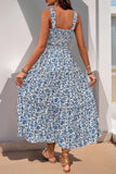 Zwarte Bloemen A Line Thee Lengte Zomer Jurk